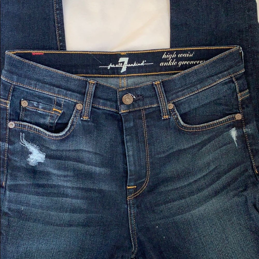 7 For All Mankind dark wash jeans